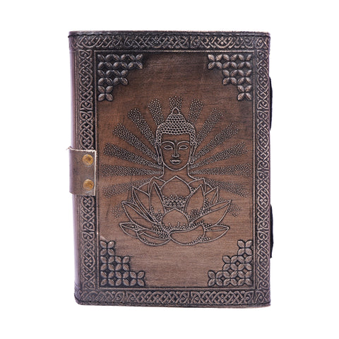 Buddha Leather Journal – Handmade Vintage Embossed Notebook 5x7