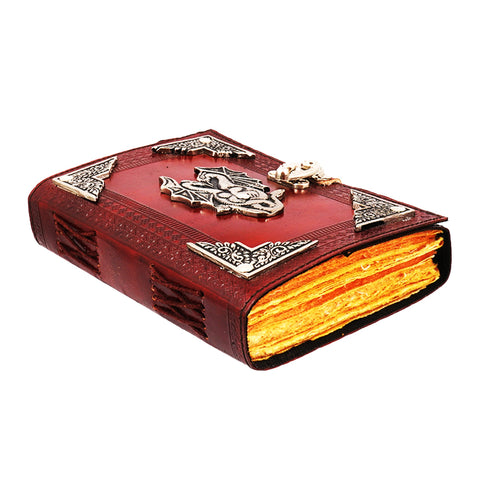 Handmade Double Dragon Leather Journal – 5 x 7 Inch Embossed Notebook