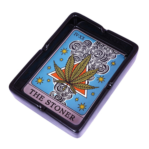 The Stoner Tarot Card Ceramic Ashtray – 4 x 5.5 Inches
