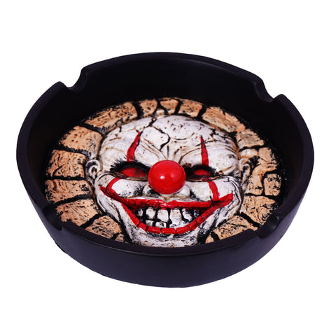Clown Ashtray – 4.25 Inch Hand-Painted Cold Cast Resin Decorative Tray