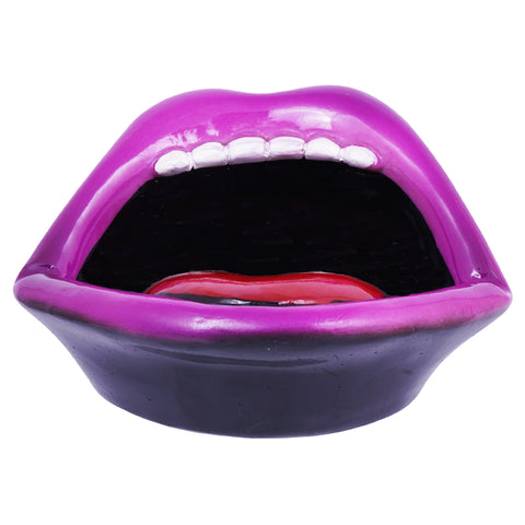 Vampire Lips & Teeth Incense Burner – 5 x 4 x 3 Inch Hand-Painted Cold Cast Resin