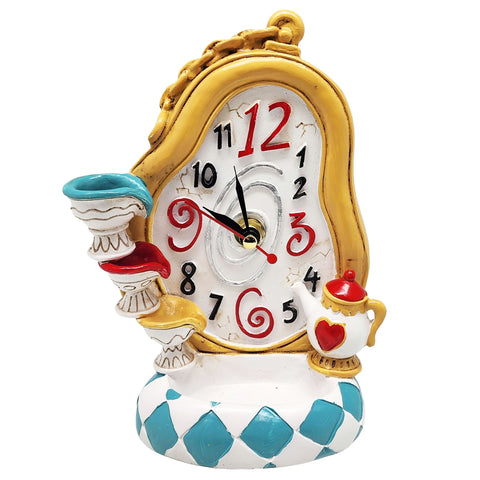 Wonderland Mad Tea Party Clock Backflow Incense Burner – 7 x 5 Inch
