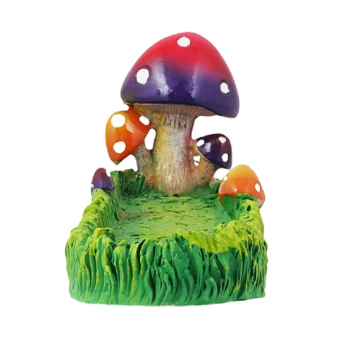 Mushroom-Shaped Incense Burner – 11 x 1.5 Inch Hand-Painted Resin Holder for Stick