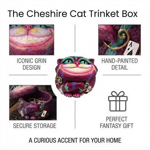 Cheshire Cat Trinket Box – Decorative Collectible Storage Box