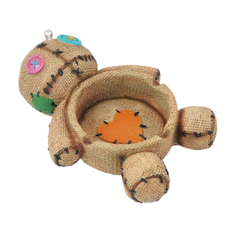 Hand-Painted Voodoo Doll Ashtray – 7 x 5 Inch Cold Cast Resin Tray