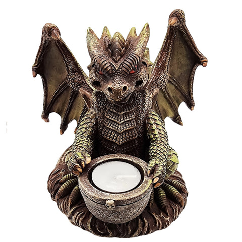 Big Dragon Tealight & Incense Burner – 6 x 6 x 5 Inch
