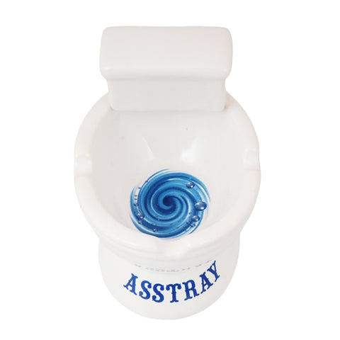 Novelty Toilet-Shaped Ceramic Ashtray – 4 Inch Tall Funny Asstray