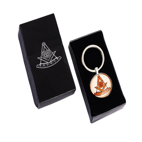 Masonic Keyring Masonic Symbolic, Perfect for Freemasons & Collectors, Keys Organizer, Yellow Trendy Zone 21