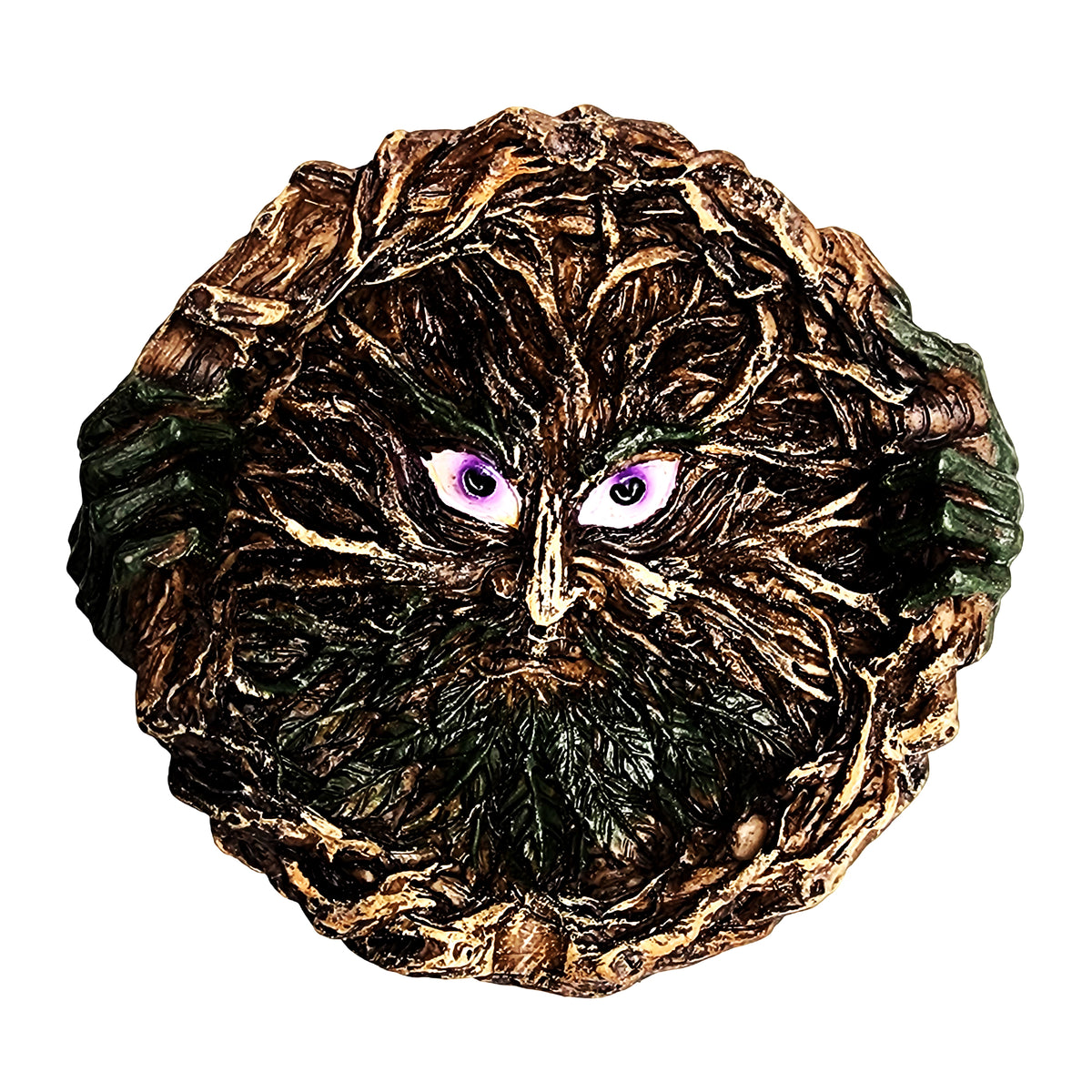 Father Nature Round Polyresin Ashtray – 5.25 Inch