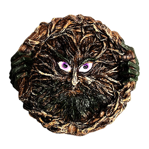 Father Nature Round Polyresin Ashtray – 5.25 Inch
