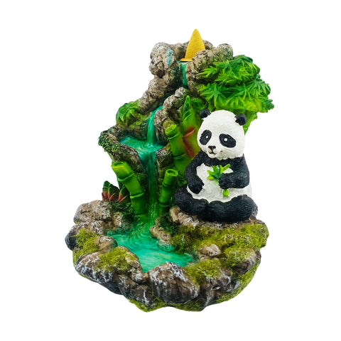 Panda Bamboo Backflow Cone Incense Burner – 5 Inch For Relaxation & Home Décor
