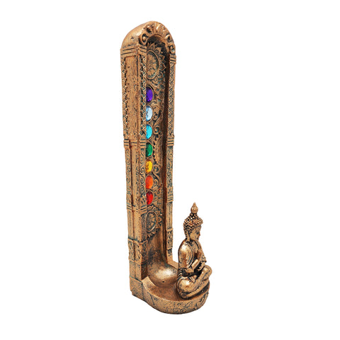 Standing Buddha Chakra Stone Incense Burner – Includes 7 Color