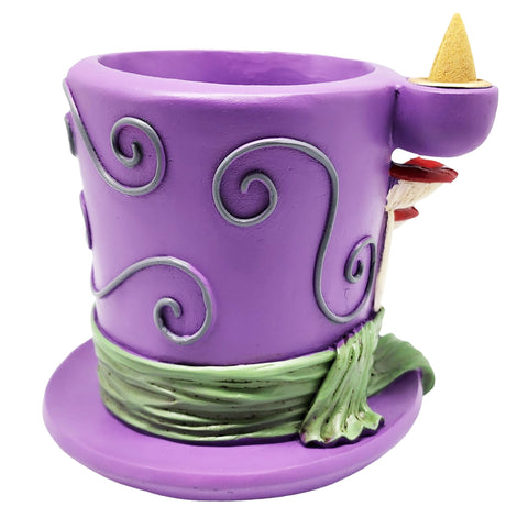 Wonderland Mad Hatter Backflow Incense Burner – 5 x 5 x 4 Inch