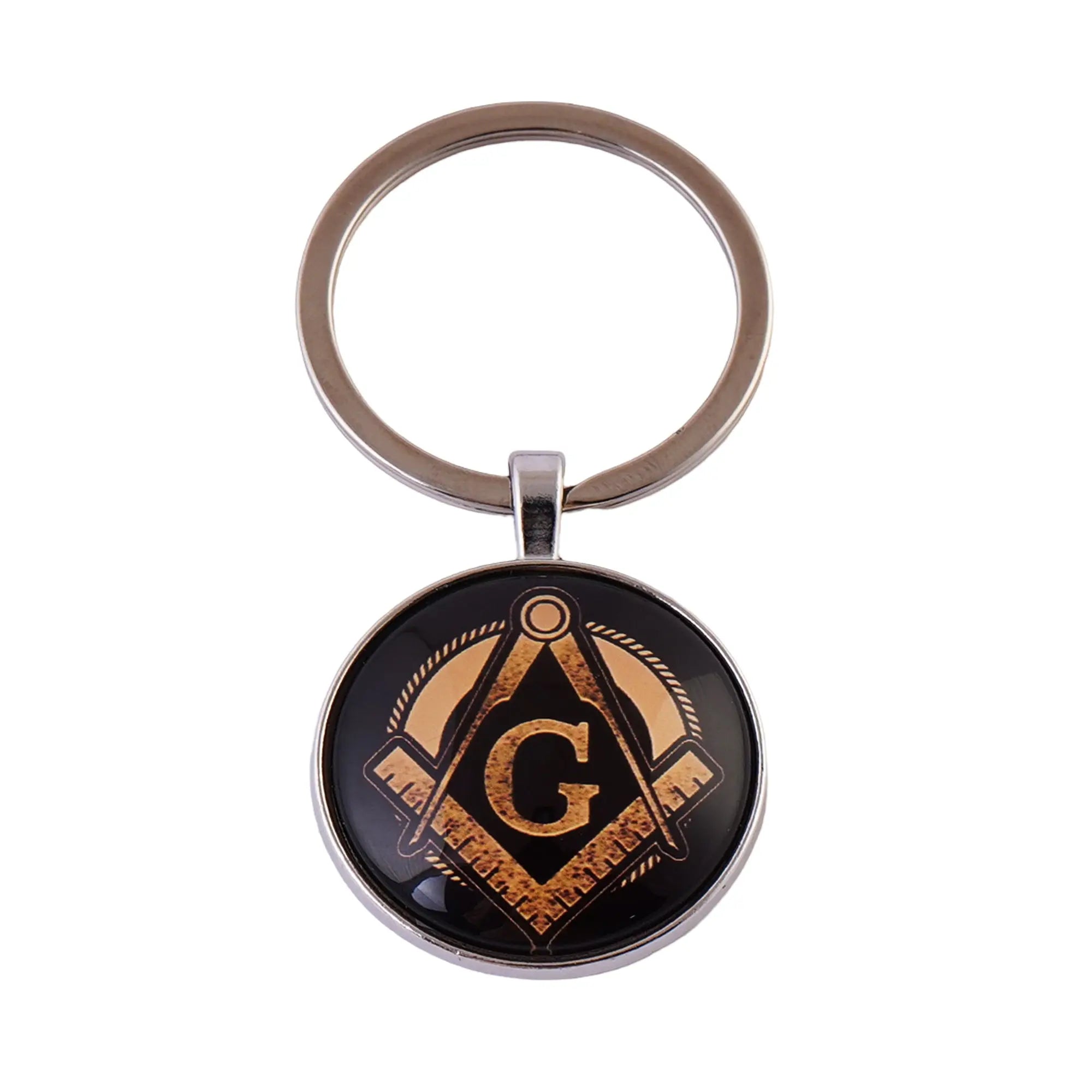 Masonic Keyring Masonic Symbolic, Perfect for Freemasons & Collectors, Keys Organizer, Black Trendy Zone 21