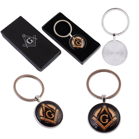 Masonic Keyring Masonic Symbolic, Perfect for Freemasons & Collectors, Keys Organizer, Black Trendy Zone 21