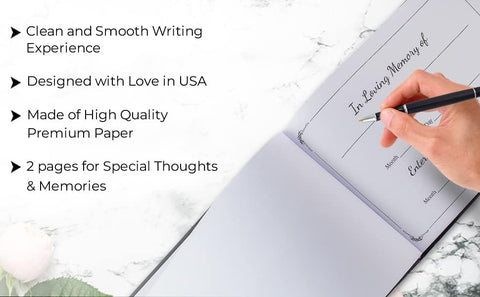 Funeral Guest Book | Up to 360 Guest Entries | Memorial Service Guest Book