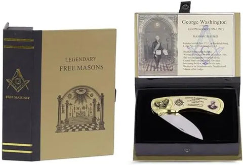 US President George Washington Freemason Masonic Knife Set Trendy Zone 21