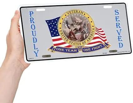 United States Veterans License Plate | 6" x 12" Trendy Zone 21