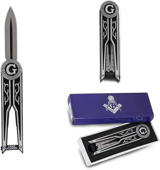 Compass / Square Masonic Folding Pocket Knife Trendy Zone 21