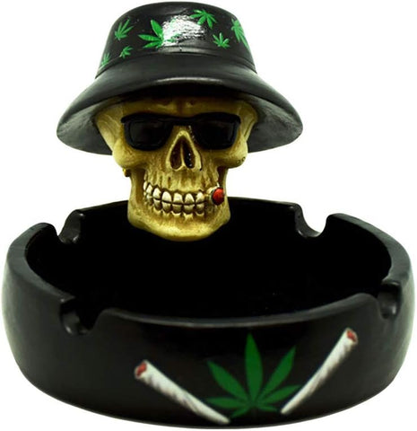 Stoned to The Bone Ashtray – 4 Inch Decorative Resin Skull Ashtray
