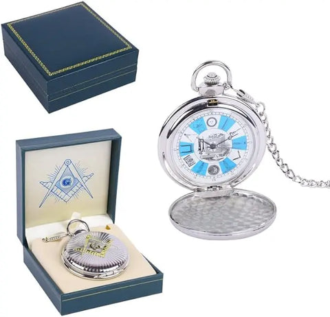 Masonic Antique Compass / Square Pocket Watch Trendy Zone 21