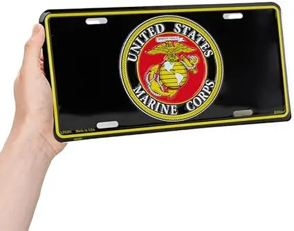 United States Marine Corps (USMC) License Plate | 6" x 12" Trendy Zone 21