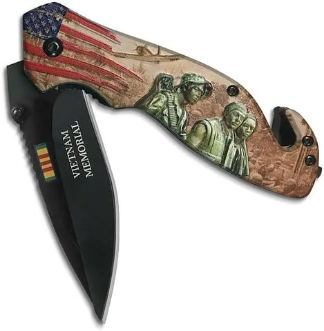 Vietnam War Memorial Knife - 8.5 Veterans Collectible Trendy Zone 21