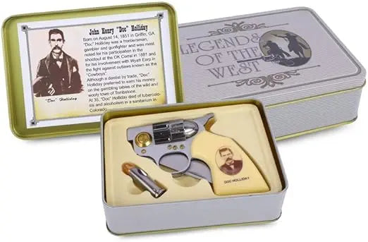 Doc Holliday Folding Knife, 2-in-1 Collectable Tin Box Set Trendy Zone 21