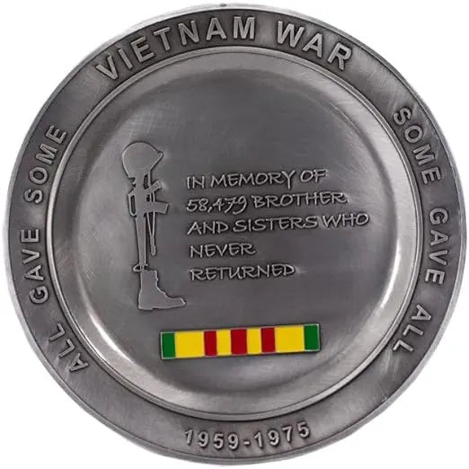 Vietnam War Collectable Pewter Plate Trendy Zone 21