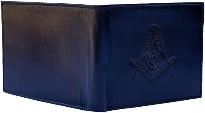 Masonic Men's Leather Wallet Bifold RFID Blocking Trendy Zone 21