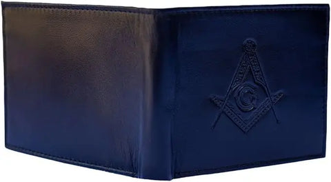 Masonic Men's Leather Wallet Bifold RFID Blocking Trendy Zone 21