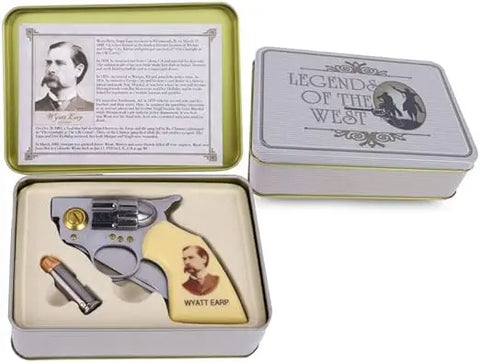 Wyatt Earp Folding Knife, 2-in-1 Collectable Tin Box Set Trendy Zone 21