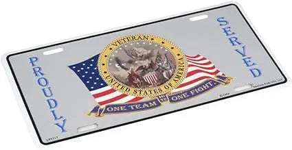 United States Veterans License Plate | 6" x 12" Trendy Zone 21