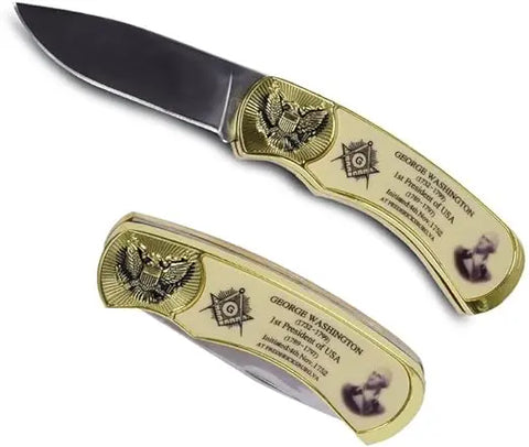 US President George Washington Freemason Masonic Knife Set Trendy Zone 21