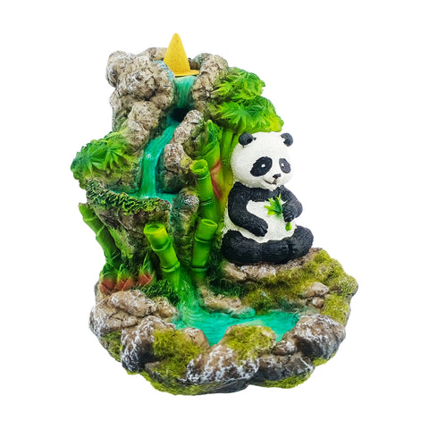 Panda Bamboo Backflow Cone Incense Burner – 5 Inch For Relaxation & Home Décor