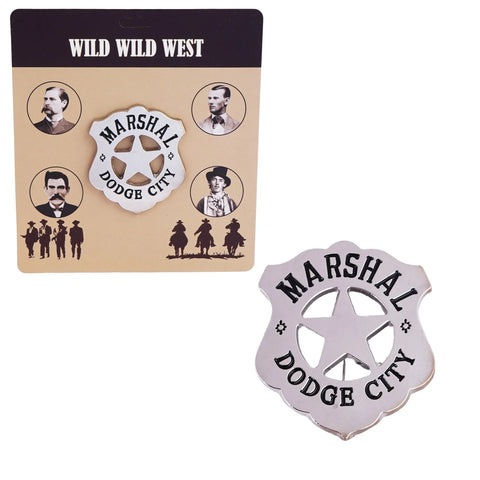 Marshal Dodge City Wild West with the Authentic Western Cowboy Badge Trendy Zone 21