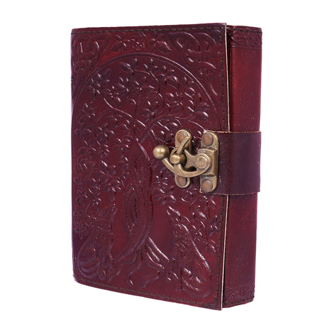 Wolves with Tree of Life Leather Embossed Journal