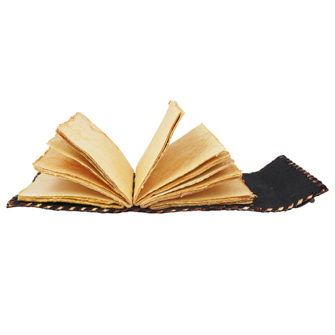 Leather Embossed Journal with Tiger Eye Stone – 5 x 7 Inch Handmade Notebook with Aged Parchment Paper