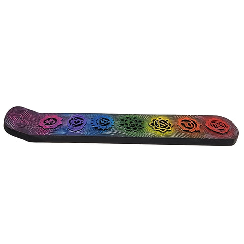 7 Chakra Incense Burner – 9.5 Inch Hand-Painted Cold Cast Resin