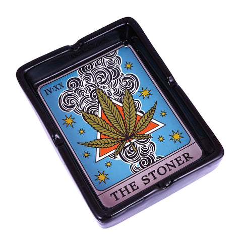 The Stoner Tarot Card Ceramic Ashtray – 4 x 5.5 Inches