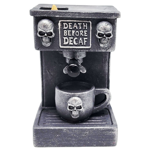 Coffee Maker Backflow Incense Burner “Death Before Decaf