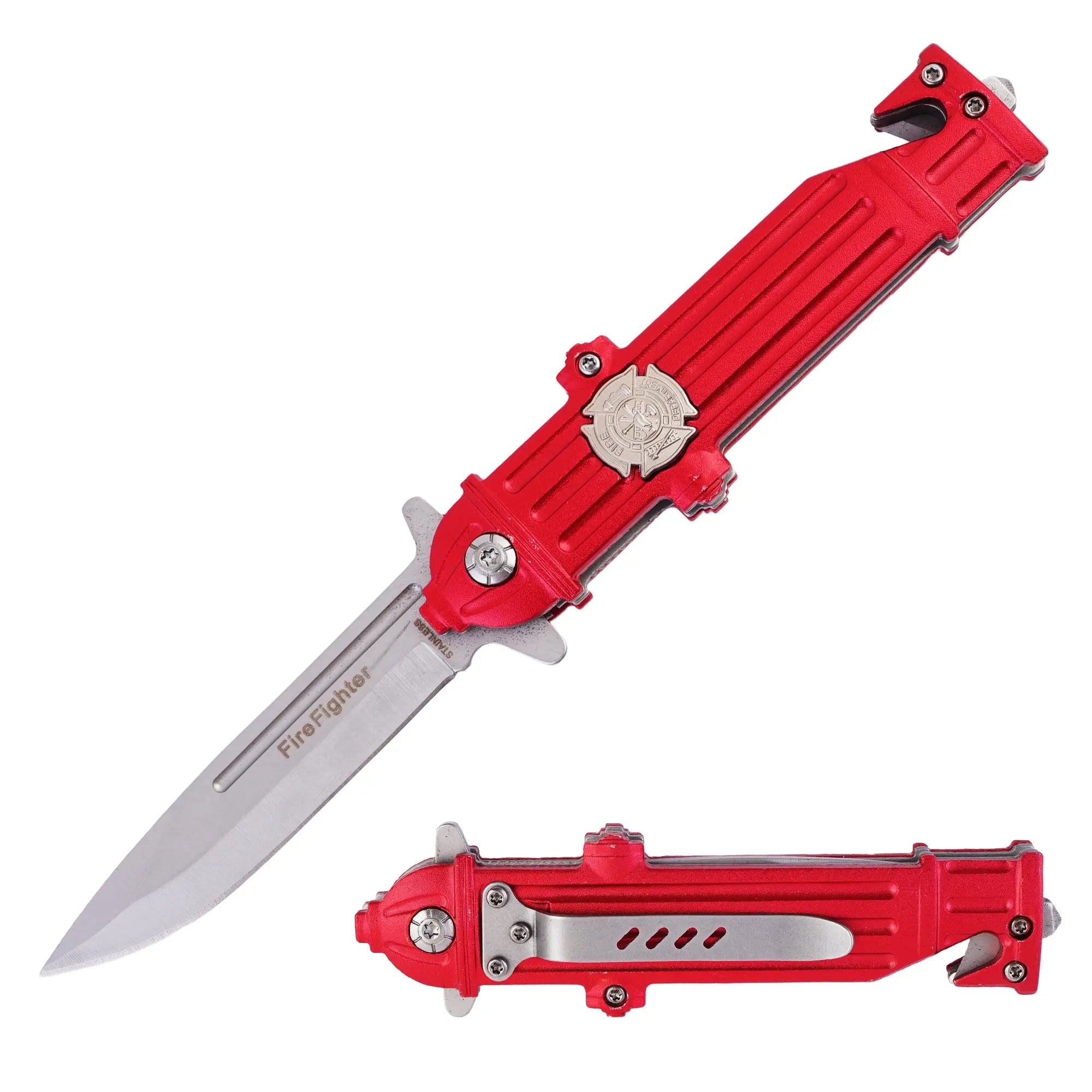 Fire Fighter Collectible Fireman Stainless Steel Pocket Knife Durable, Precision-Crafted Tool for Everyday Carry & Emergency Use – Honoring Firefighters with Superior Craftsmanship and Iconic Design Trendy Zone 21