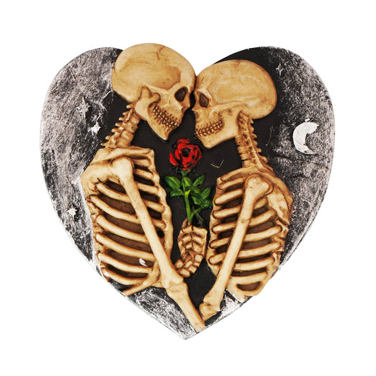 Skull Lovers Incense Burner – 5 Inch Hand-Painted Cold Cast Resin Holder for Stick