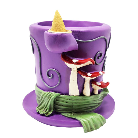 Wonderland Mad Hatter Backflow Incense Burner – 5 x 5 x 4 Inch