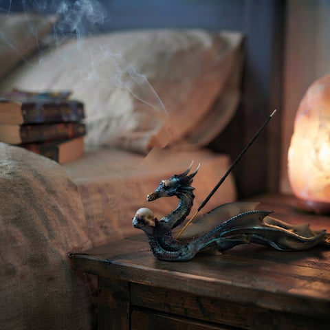 Medieval Collectibles Mystic Black Dragon Incense Holder