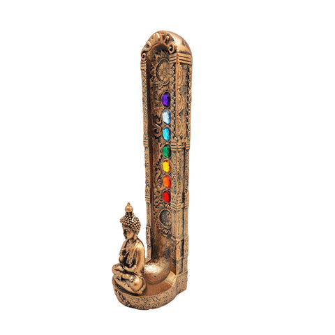 Standing Buddha Chakra Stone Incense Burner – Includes 7 Color