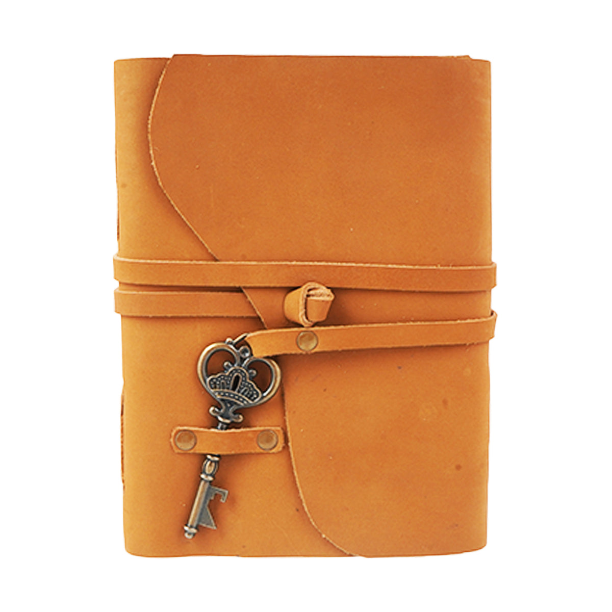 Soft Leather Journal with Key Closure – Vintage Handmade Leather Notebook & Diary