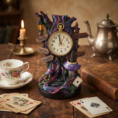 Tree Clock Backflow Incense Burner – Decorative Backflow Incense Cone Holder with Tree Face and Clock Design