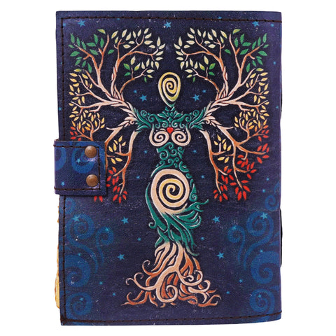 Goddess Soft Leather Tree of Life Journal – 5 x 7 Inch Embossed Writing Notebook