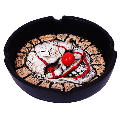 Clown Ashtray – 4.25 Inch Hand-Painted Cold Cast Resin Decorative Tray